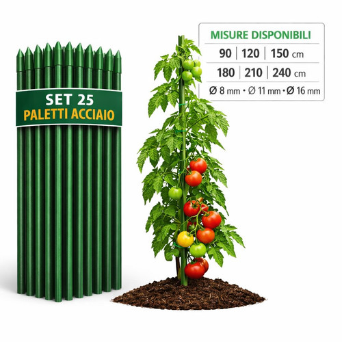 Set paletti acciaio bastoni - set,
