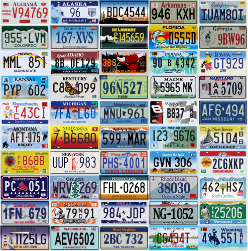 Set targhe usa - di, 50