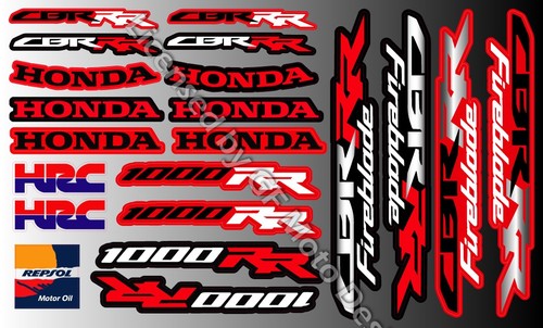 Set adesivi moto honda - adesivi,