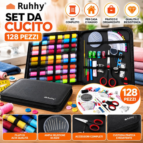 Set cucito ruhhy 128 pezzi - cucito,
